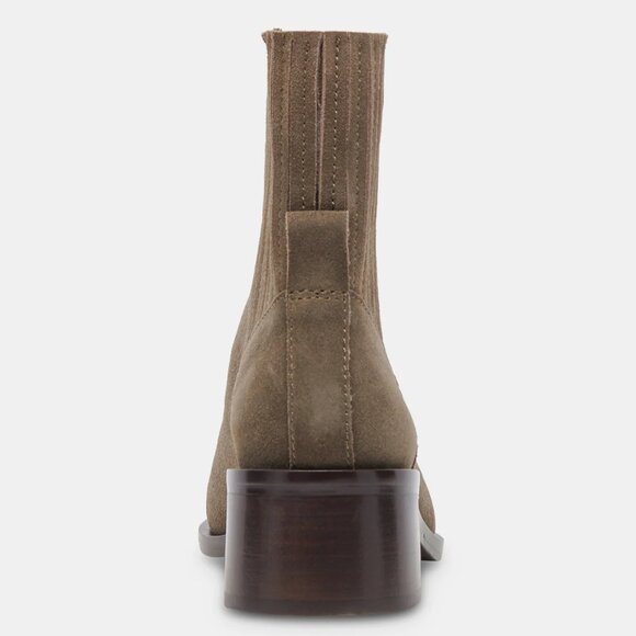 NEW DOLCE VITA Suede Linny H2o Heel Booties olive for women 563tn - Picture 6 of 10